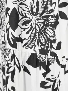 Margaux Riviera naisten hame SDL-010 - WHITE/ BLACK AOP - 5