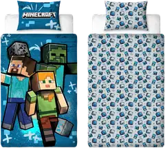 Lasten pussilakanasetti Minecraft 150x210+50x60 cm - 2
