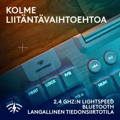 Logitech g915 x lightspeed langaton pelinäppäimistö tactile valkoinen - 5