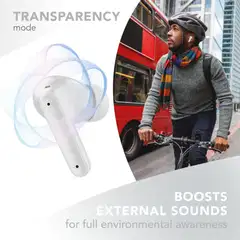 MusicSound langattomat vastamelunappikuulokkeet Numia beige - 4