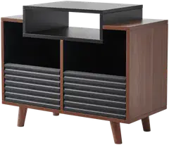 Norstone Oslo Vinyl 800 -vinyylikaluste satiinimusta/pähkinä - 1