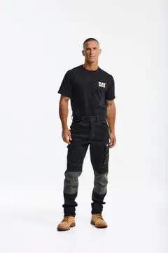 CAT työhousut 1080047 - MUSTA - 1