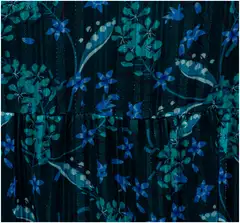 House naisten midimekko 218HP40837, D-mitoitus - Green Floral AOP - 3