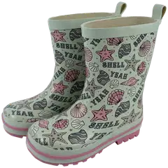 Ciraf lasten kumisaappaat Shell RB - Light green/pink - 1