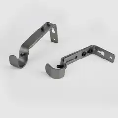 Ihanin verhotanko S-kannakke antrasiitti 16/19mm 9-13cm 2kpl - 1