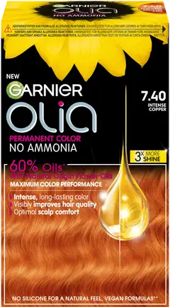 Garnier Olia 7.40 Intense Copper kestoväri 174ml - 1