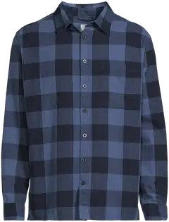 WKLY. miesten ruudullinen kauluspaita flanelli 194W252608 - Navy - 2