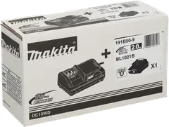 Akku ja laturi Makita CXT 12V BL1021B ja DC10WD - 2