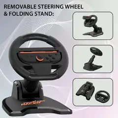 Pro Kart Racer rattipidike Joy-Con ja Joy-Con2 ohjaimille - 3