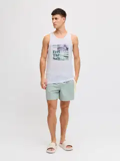 JJ REBEL miesten hihaton t-paita Jrebmiles - Bright white - 3