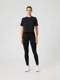 Björn Borg Naisten Borg Cropped T-paita 10004625 - BLACK - 1