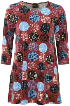 RATIA naisten trikootunika Pisara Lumipallo - multicolor viini - 1