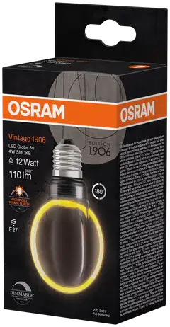 Osram LED-sisustuslamppu Globe80 4W 1800K E27 Smoke O-filamentti - 3