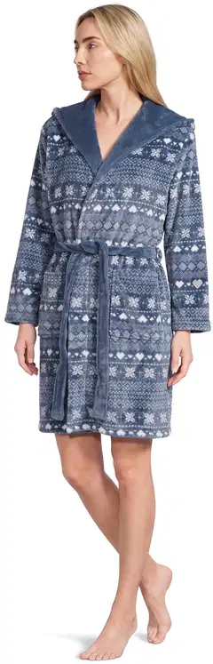 Actuelle naisten lyhyt aamutakki 212A382632 - Vintage indigo - 1