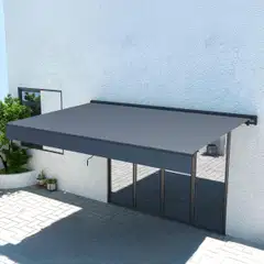 Lykke puolikasettimarkiisi 2,95x2,5 m moottoroitu, tummanharmaa - 2