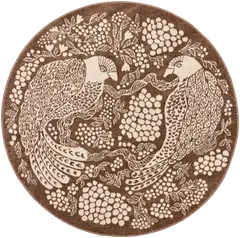 Viserrys full matto Ø 160 cm  beige - 1