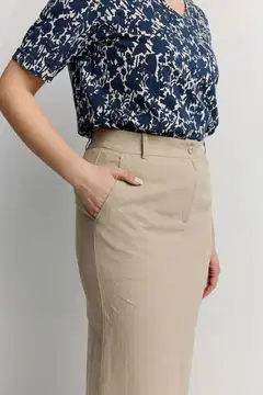 Finlayson naisten pellavahame - Taupe - 4