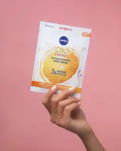 NIVEA 1kpl Q10 Anti-Wrinkle Energy Sheet Mask -kasvonaamio - 2