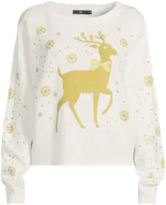 House naisten jouluneule 213HX42269 - Off-white - 2