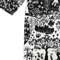 Moomin by Martinex naisten tunika Hilda Puisto 586526 - Mustavalkoinen - 2