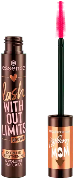 essence LOVE IT A CHOCO' LOT! lash WITHOUT LIMITS BROWN EXTREME LENGTHENING & VOLUME Ripsiväri - 2