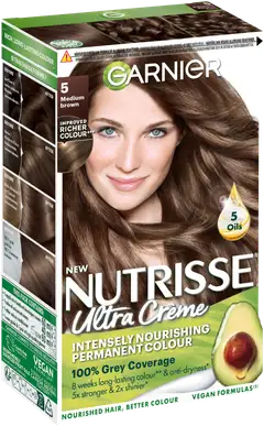 Garnier Nutrisse Ultra Creme 5.0 Medium Brown Ruskea kestoväri 1kpl - 1