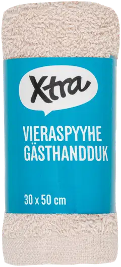 Xtra vieraspyyhe Anna 30x50 cm beige - 2