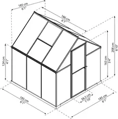 Palram- Canopia Mythos kasvihuone 3,4m2 - 3