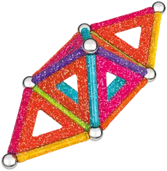 Geomag Supercolor & Glitter magneettirakennussetti tuplapakkaus 87 osaa - 5