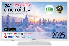 Finlux 24" HD Ready Android Smart LED TV 12V sekä 230V käyttöjännitteellä 24M7.2WCI-12 valkoinen - 1