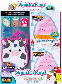 Squish-a-longs 2,5 cm hahmo 3 kpl - 4