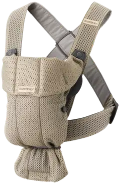 BabyBjörn vauvan kantoreppu mini - 3d mesh, harmaa beige - 2