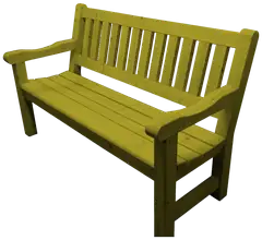 Tammiston Puu Penkki Erica selkänojalla ja käsinojilla 155cm kestopuu vihreä - 1