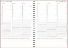Ajasto pöytäkalenteri Simple A5, ruusukulta - 3