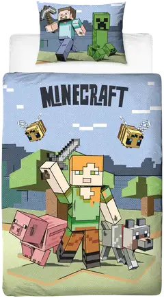 Minecraft lasten pussilakanasetti 150x210+50x60 cm monivärinen - 1