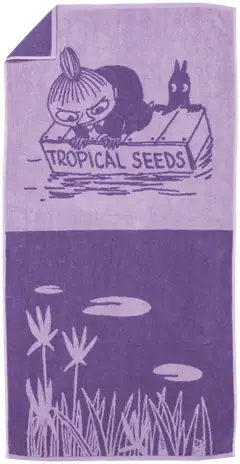 Moomin Arabia Muumi kylpypyyhe 70x140  Pikku Myy liila GOTS - 1