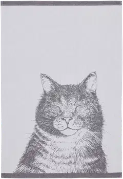 Finlayson keittiöpyyhe Kissa 2kpl 50x70cm musta-valkoinen - 1
