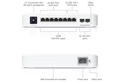 Ubiquiti 8-porttinen GbE PoE++ -kytkin SFP+ uplink-liitännällä USW-PRO-8-POE - 7