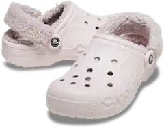Crocs naisten pistokas Baya Lined Fuzz Strap Clog - Barely Pink - 3