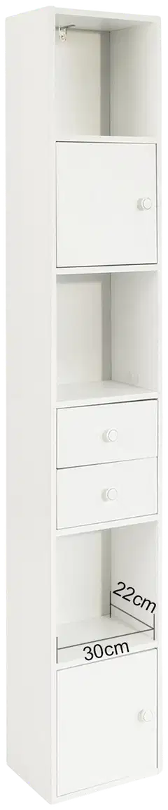 SoBuy säilytyskaappi valkoinen STR10-W - 3