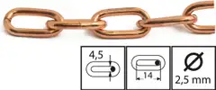 Habo koristeketju 250-7 kupari 2m - 1