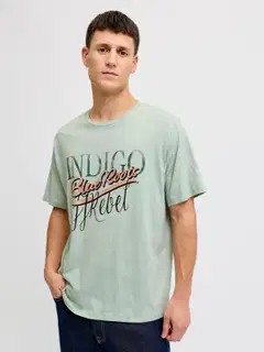 JJ REBEL miesten t-paita Jreb - Aqua Gray - 5