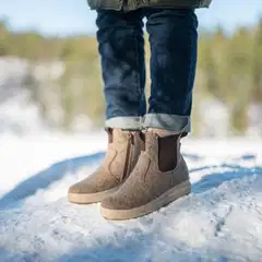 Pomar naisten huopanilkkuri Pirta 17120-112 - Sand felt/Bark micro - 6