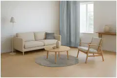 House nukkamatto Puffy pyöreä 80 cm vaaleanharmaa - 4