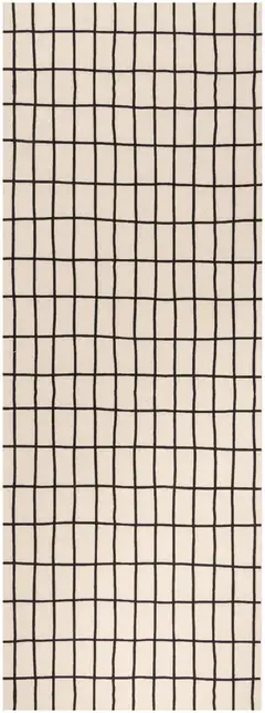 House kaitaliina Elonkorjuu 33x160 cm luonnonvalkoinen/musta PatternLab - 1