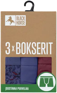 Black Horse miesten bokserit 3-pack I95 - Dark Berries - 1