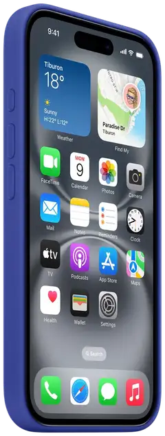 Apple iPhone 16 silikoni suojakuori  - Ultramarine - 2