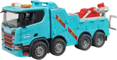 Bruder lelu Scania Super 560R raskaan kaluston hinausauto valoilla ja äänillä - 1