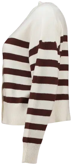 Hailys naisten neuletakki Lo44la - offwhite/cocoa stripe - 2
