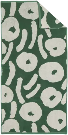 Ratia kylpypyyhe Nuppunen 70x140cm vihreä/valkoinen - 1